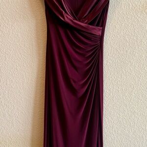 Elegant Ralph Lauren Burgundy Evening Dress
